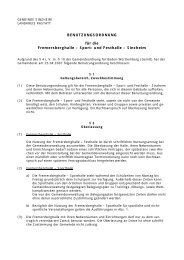 Fremersberghalle Sinzheim - Benutzungsordnung - Gemeinde ...