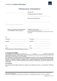 Praktikumsvertrag - Professional School of Education - Ruhr ...