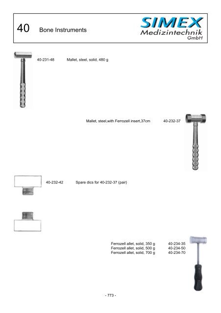 SIMEX Medizintechnik GmbH Product Catalogue