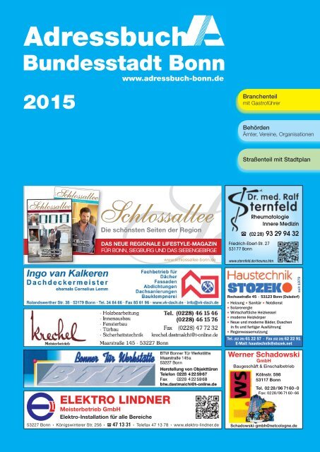 Adressbuch Bundesstadt Bonn 2015