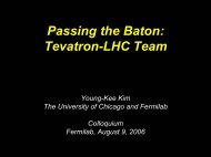 Passing the Baton: Tevatron-LHC Team - Fermilab