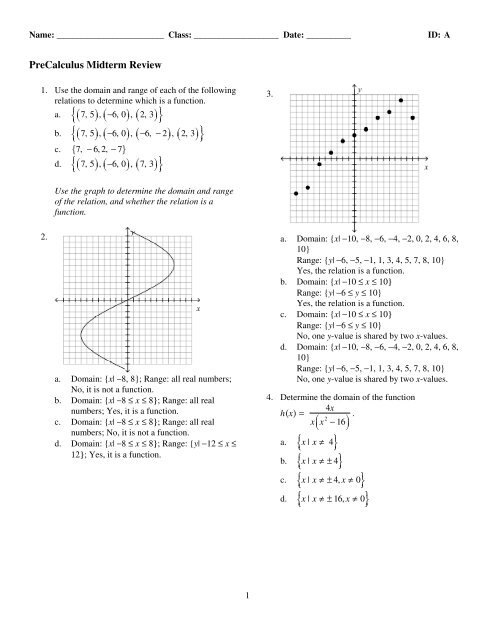 Precalculus Midterm Review 15