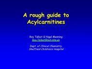 A Rough Guide to Acylcarnitines - Fatty Oxidation Disorders