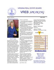 Winter 2010 - Virginia Department of Professional and Occupational ...