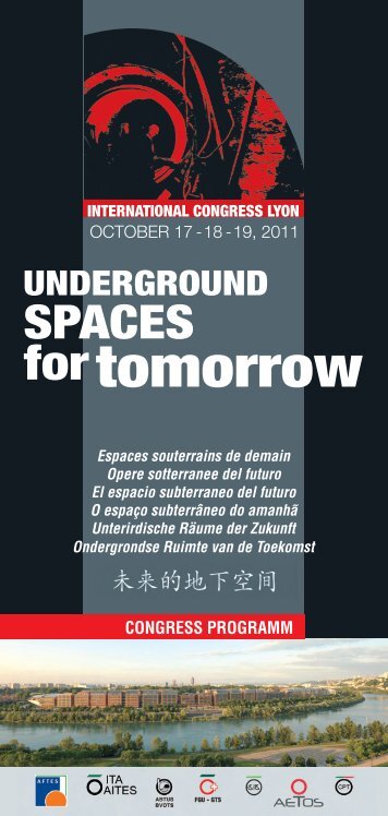 underground spaces for tomorrow october 17-18-19, 2011 - AFTES