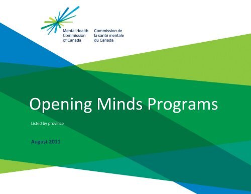 Opening Minds Programs - Mental Health Commission of Canada