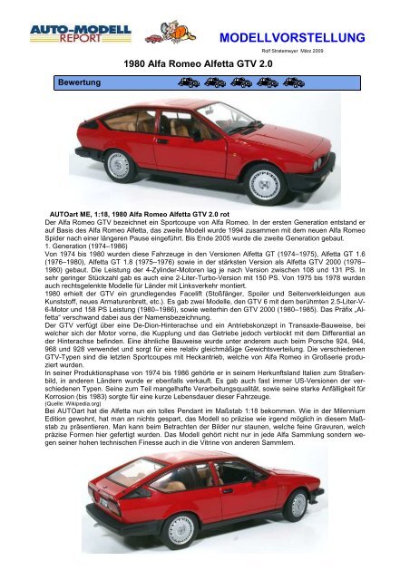 1980 Alfa Romeo Alfetta GTV 2.0 rot