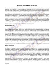 Leer los terminos legales completos - Benotto