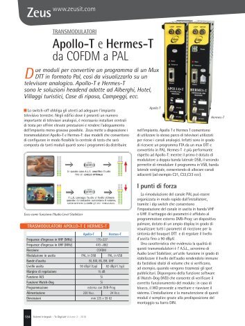 Apollo-T e Hermes-T da COFDM a PAL - Sistemi Integrati