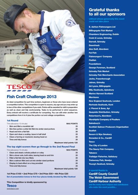 British Fish Craft Championships - National Federation of Fishmongers