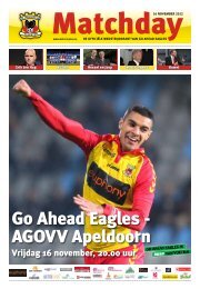 Vrijdag 16 november, 20.00 uur - Go Ahead Eagles