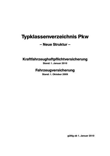 Typklassenverzeichnis 2010 - SIS GmbH