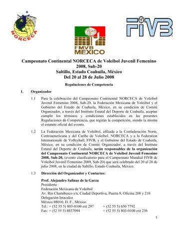 Campeonato Continental NORCECA de Voleibol Juvenil Femenino ...