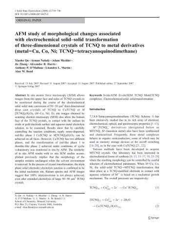 AFM study of morphological changes associated with ...