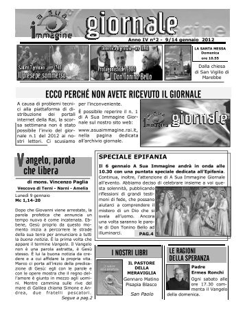 GIORNALE N2 ANNO IV B/N - A Sua Immagine - Rai.it