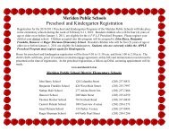 Preschool and Kindergarten Registration - City of Meriden