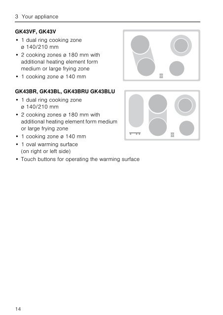 Glass ceramic hob Quicklight Operating instructions - V-ZUG Ltd