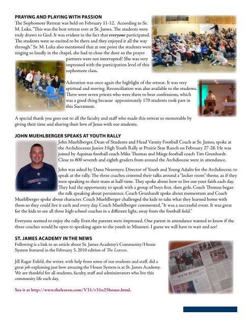 Newsletter 3 - St. James Academy