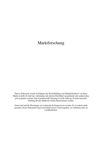 Marktforschung - www.pbueche.de