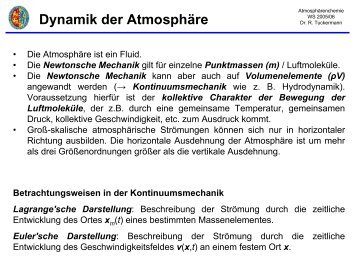 Dynamik der Atmosphäre