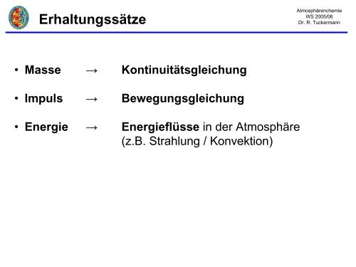 Dynamik der Atmosphäre