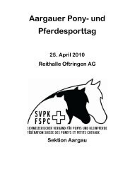 Aargauer Pony- und Pferdesporttag - SVPK