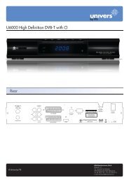 U6000 High Definition DVB-T with CI Rear Rear - Univers by FTE