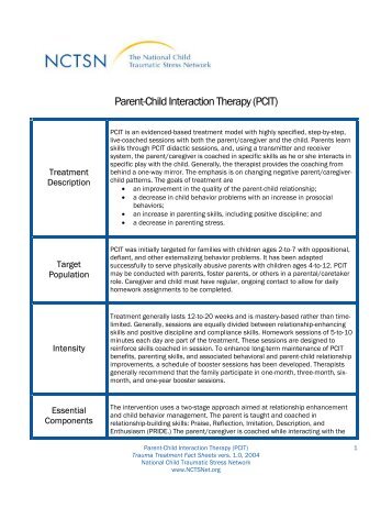 Parent-Child Interaction Therapy (PCIT) - Medical Home Portal