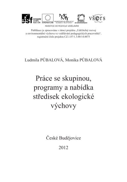 PrÃ¡ce se skupinou, programy a nabÃdka stÅ™edisek ... - Granty VÅ ERS