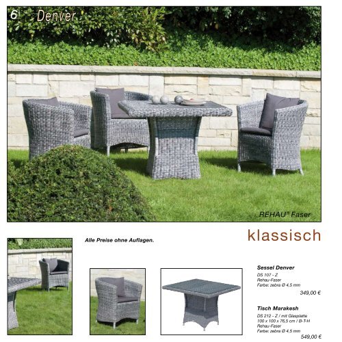 Gartenmöbel aus Teak, Geflecht, Aluminium und Edelstahl ...