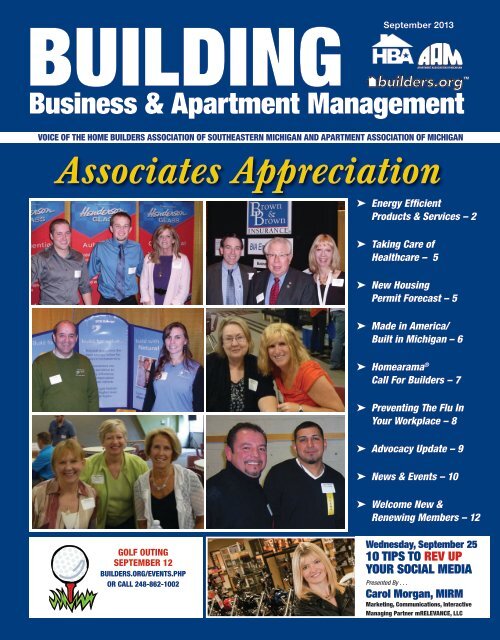 September 2013 BBAM Magazine - HBA of Southeastern Michigan