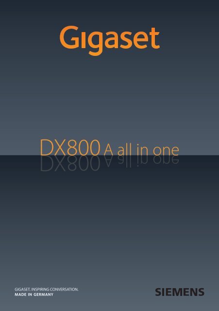 Gigaset DX800A all in one - Sipgate.de