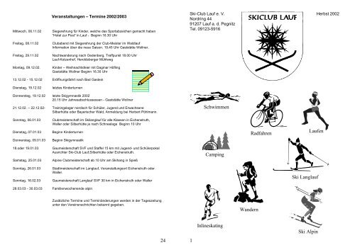 1 24 Schwimmen Radfahren Camping Inlineskating Wandern Ski ...