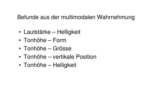 SynÃ¤sthesie - Allgemeine Psychologie und Neuropsychologie ...