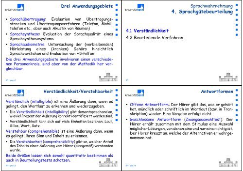 Ausbalanciertheit - Arbeitsbereich Sprache und Kommunikation ...