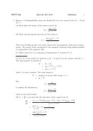 PHYS 322 Exercise Set #10 Solutions 1 1. Suppose N ...