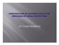 Participation of Cooperatives in the Provision of Social Protection
