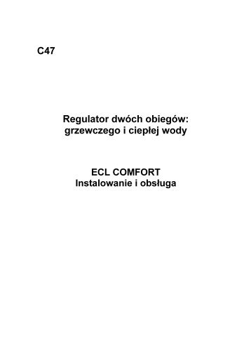ECL Comfort 300 - C47 - Danfoss