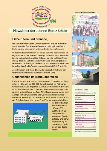 Newsletter 20 (pdf) - Jeanne-Barez-Schule