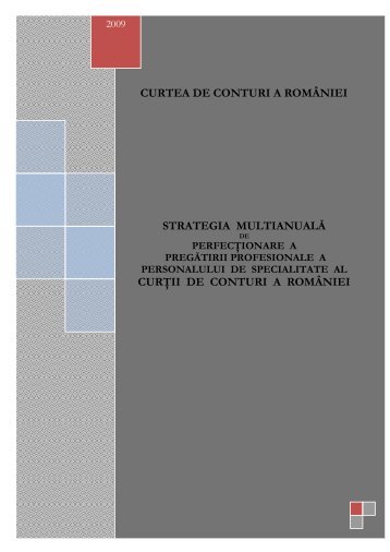 Strategie RCC pregatire profesionala, INA, final - Curtea de Conturi