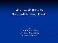 Western Well Tool's Microhole Drilling Tractor