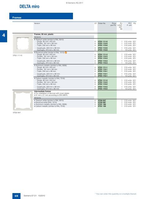 DELTA Switches and Socket Outlets Catalog ET D1 Â· 2011 - Sobel.rs