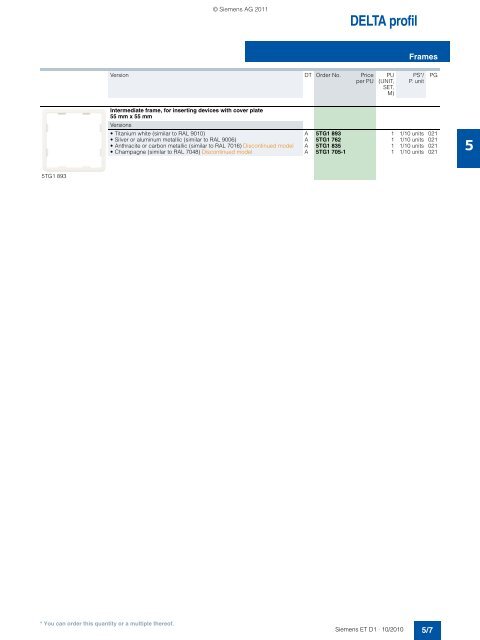 DELTA Switches and Socket Outlets Catalog ET D1 Â· 2011 - Sobel.rs