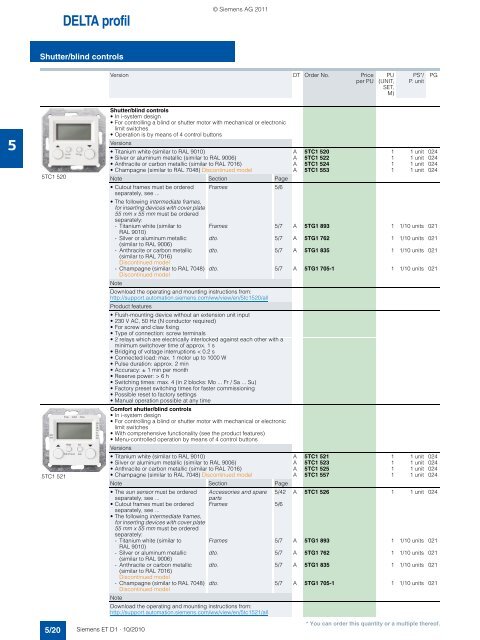 DELTA Switches and Socket Outlets Catalog ET D1 Â· 2011 - Sobel.rs