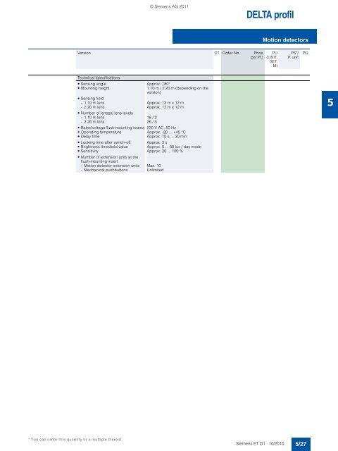 DELTA Switches and Socket Outlets Catalog ET D1 Â· 2011 - Sobel.rs