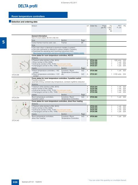 DELTA Switches and Socket Outlets Catalog ET D1 Â· 2011 - Sobel.rs