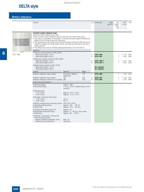 DELTA Switches and Socket Outlets Catalog ET D1 Â· 2011 - Sobel.rs