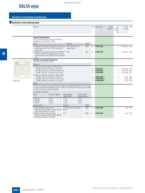 DELTA Switches and Socket Outlets Catalog ET D1 Â· 2011 - Sobel.rs