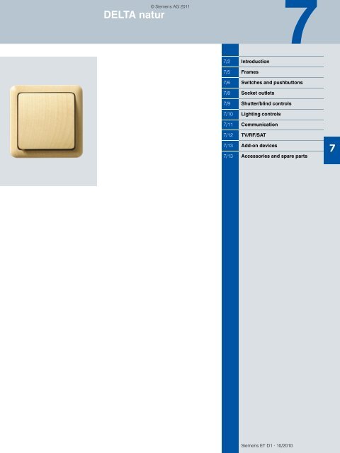 DELTA Switches and Socket Outlets Catalog ET D1 Â· 2011 - Sobel.rs