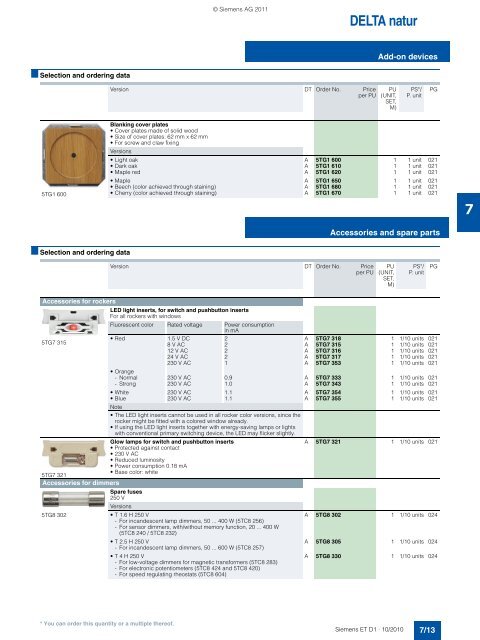 DELTA Switches and Socket Outlets Catalog ET D1 Â· 2011 - Sobel.rs